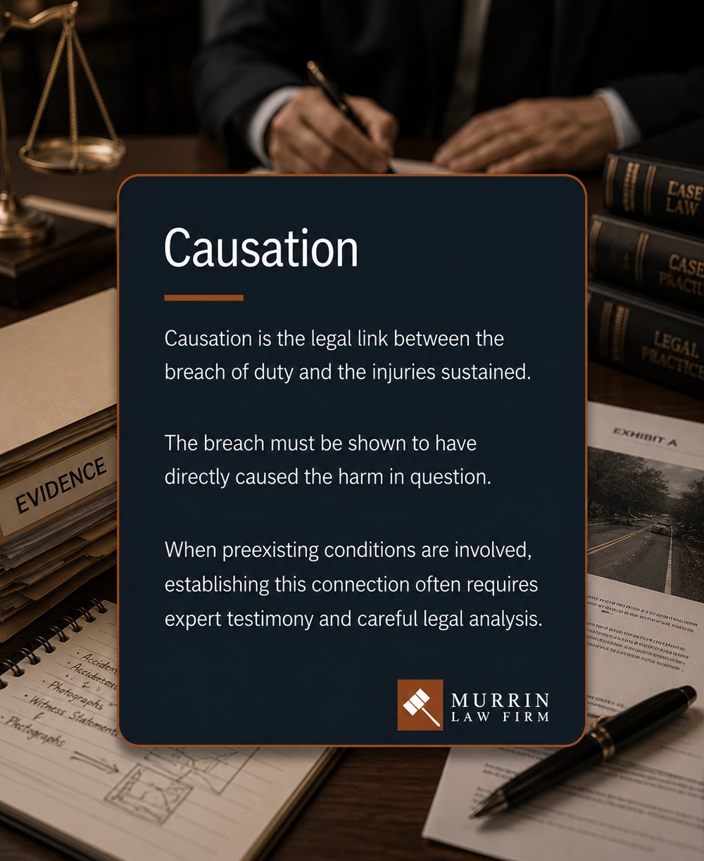 Causation — the legal link between breach and injury